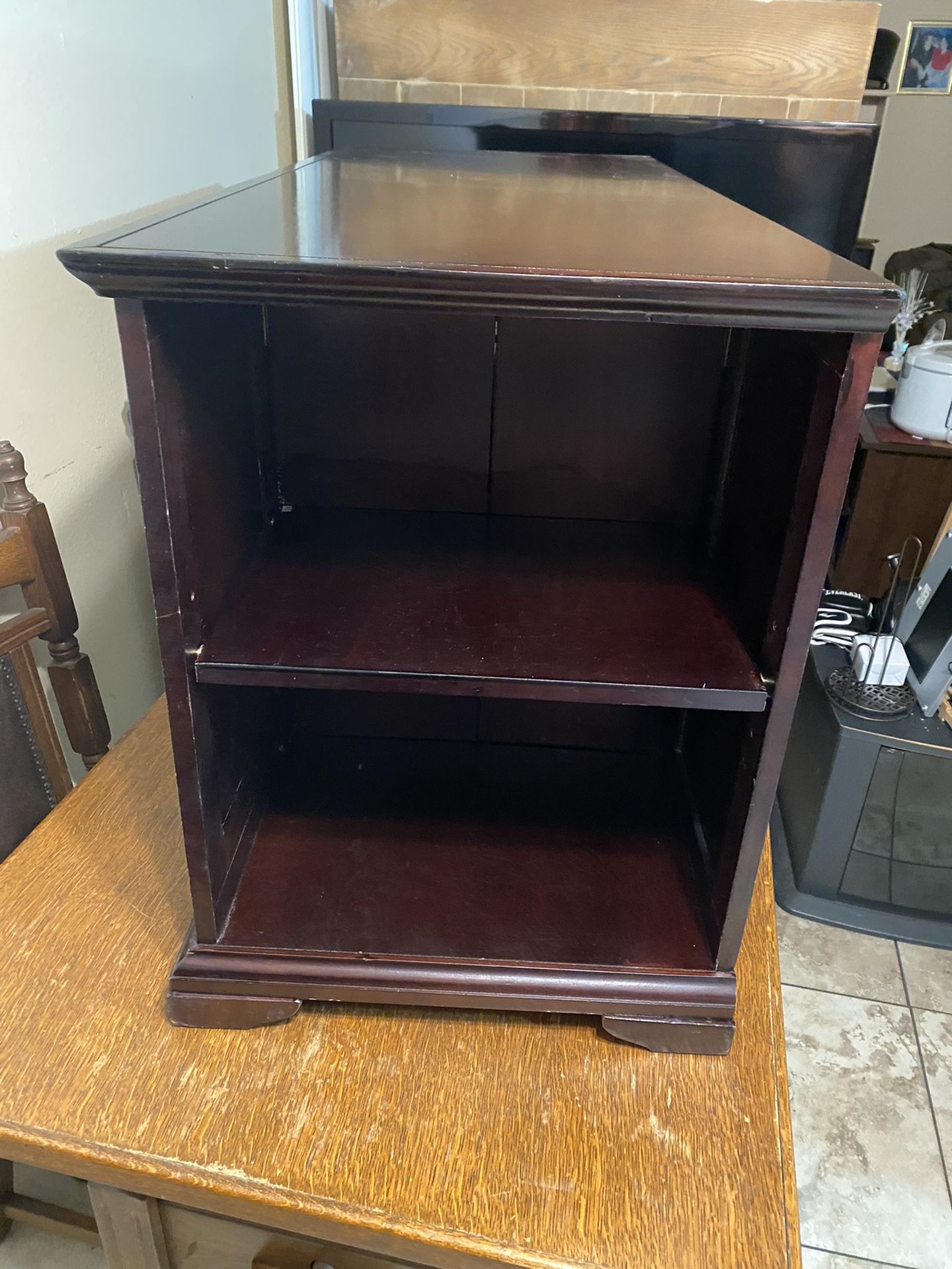 Cherrywood cabinet (real Wood) And with shelves on each end and middle. Check out my other items on my profile page