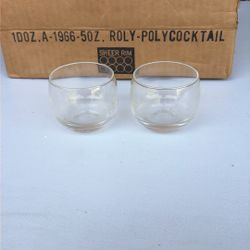 5 Ounce Cocktail Glasses (12) 1966 Roly poly cocktail