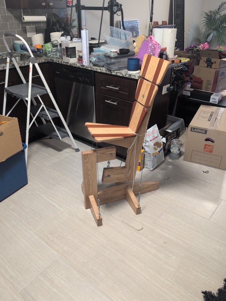Hardwood Tensegrity Chair (Padauk + Ash)