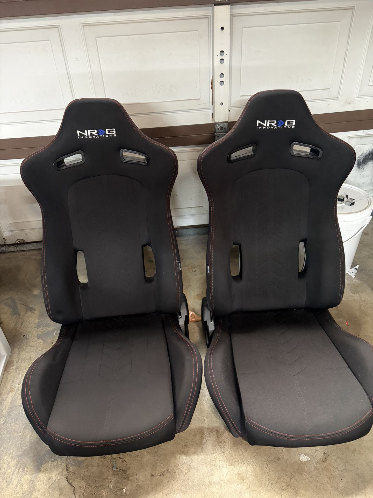 NRG Seats w/ Red Stitching