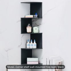 Modern Black Corner Shelf (wall mounted)