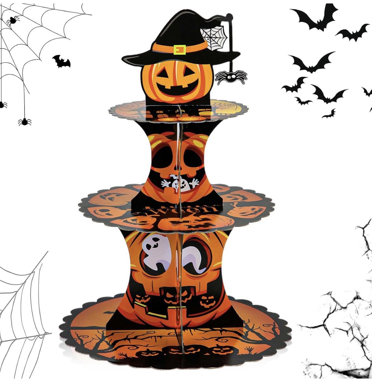 Halloween Cupcakes Stand Cupcake Tower Pumpkin Design