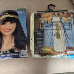 Cleopatra Costume And Wig With Free Mask, Eyelash, Eyelids