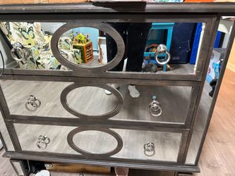 West elm mirrored console