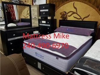 🔥New B4670 black queen bedroom set with storage drawers🔥