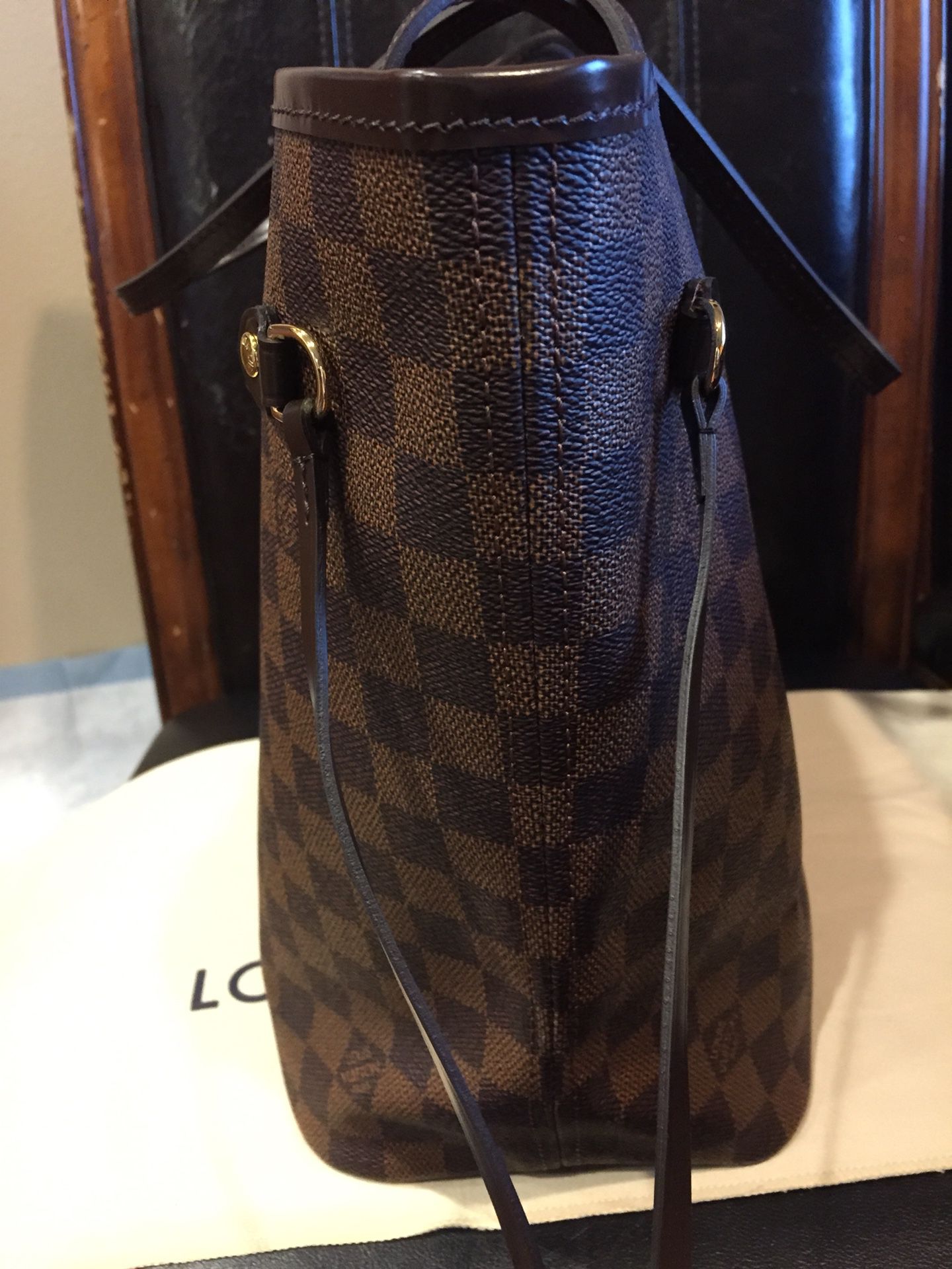Louis Vuitton Damier Ebene Neverfull PM Tote with dust bag for Sale in  Denver, CO - OfferUp