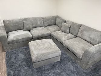 Corduroy Couch (Grey).