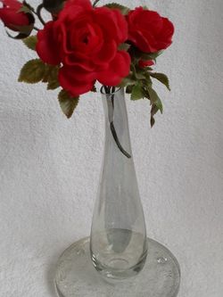 Red Roses in Vase ( Artificial )