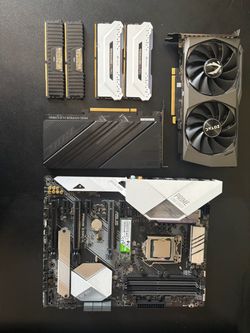 PRE-OWNED GAMING PC BUNDLE - 2 DDR4 RAM Kits, RTX 3050, Z390-A Motherboard, i5 9600k CPU, 480GB SSD (Check description for individual part list)