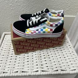 Size 3 Vans Like New 