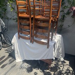 Double Drop Leaf Table And Four Chairs.