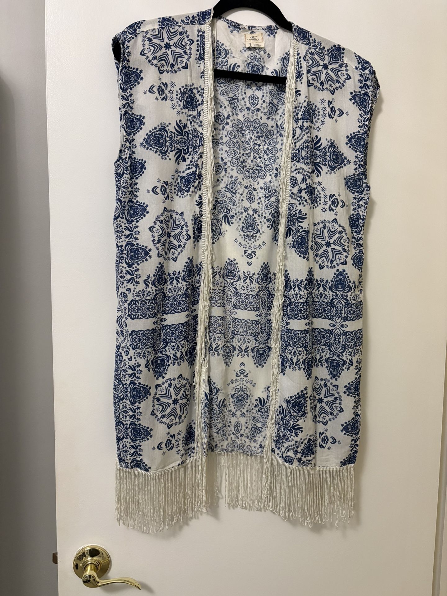 Ladies O’Neill Contemporary Paisley Pattern New Duster With Fringes SZ S