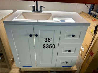 36in Bathroom Vanity with Top and Faucet