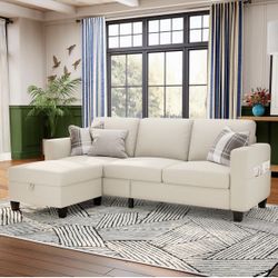 Sectional Sofa Couches for Living Room - 78''Convertible Modular Three-Seater L-Shaped Pet-Friendly Couch,Washable Sofa Cover-Bench Storage, Suitable 