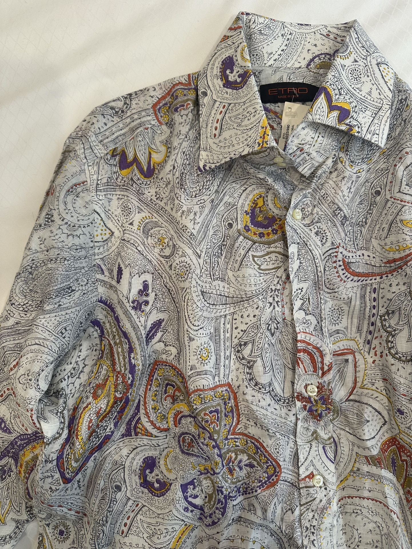Etro Linen Floral Button Down (Men’s) *NEW*