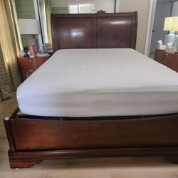 Wood Bed Frame For Sale (Queen Size)
