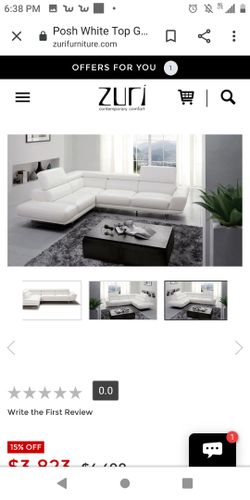 All white sectional couch only