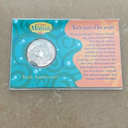 Walt Disney Little Mermaid Sliver .999 1 Troy Oz Coin