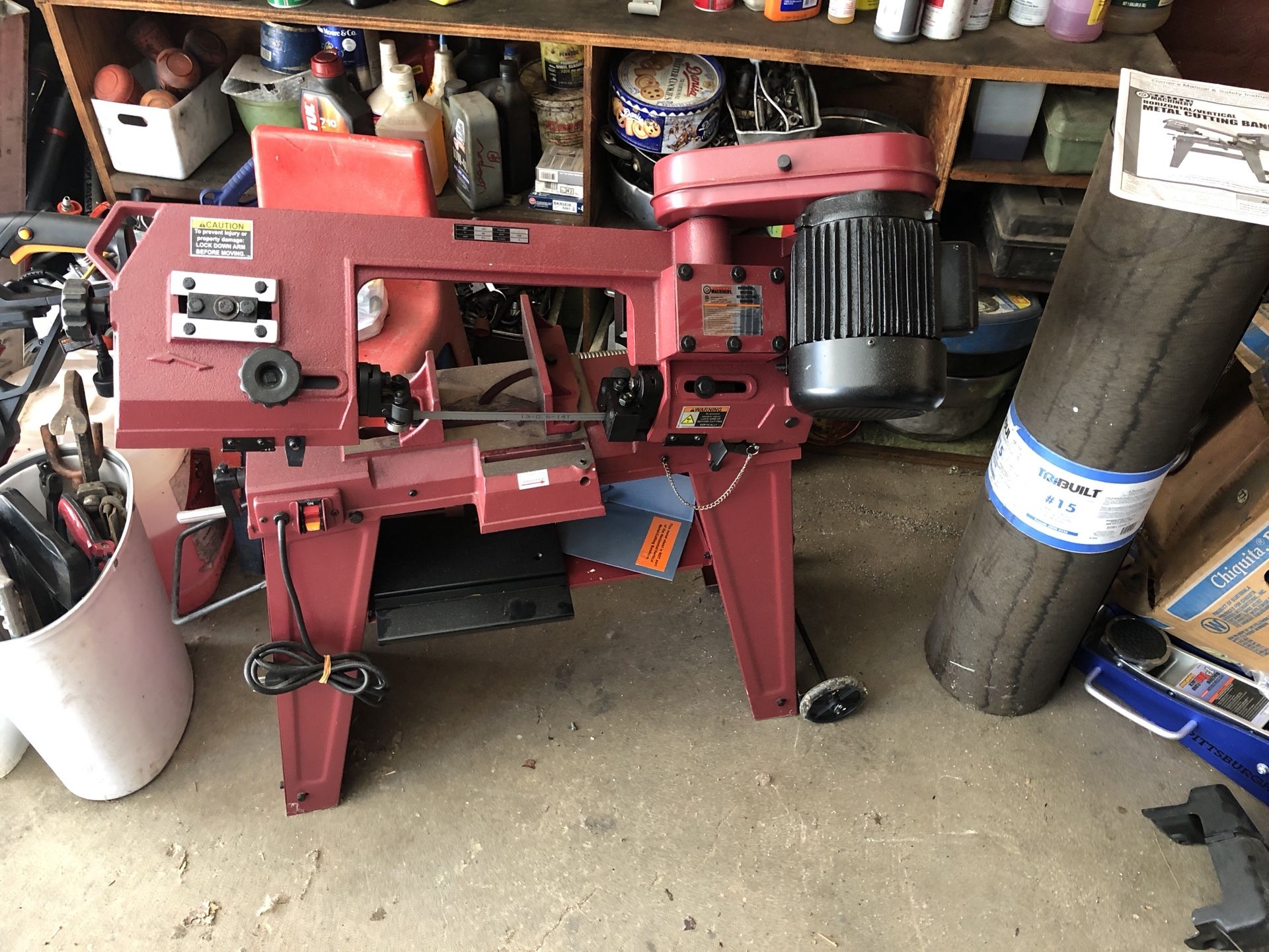Horizontal vertical metal cutting band saw