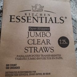 Box of 500 Wrapped Straws,, New