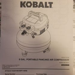 Kolbalt Compressor Portable Pancake New $110