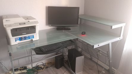Corner office desk