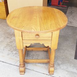 Vintage Wood Side Table 