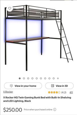 X Rocker twin bunk bed