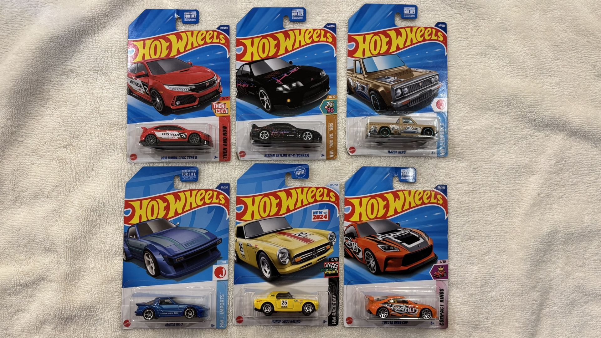 Hot Wheels JDM Honda Nissan Mazda Toyota Lot Of 6 Cars New