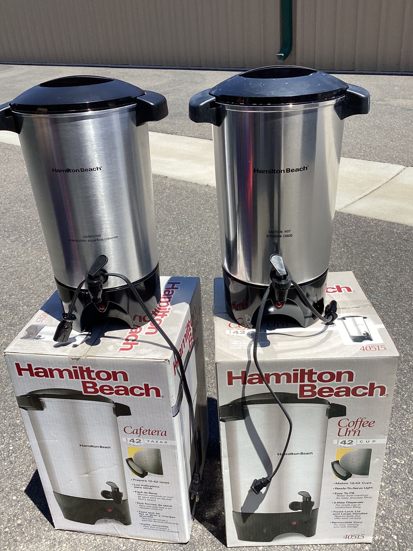2 Hamilton Beach 40 Cup Coffee Urns $30 Each for Sale in Reno, NV - OfferUp