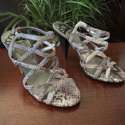 Snake Skin Pattern Heels - Size 7 