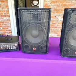Dj Speakers and Mixer
