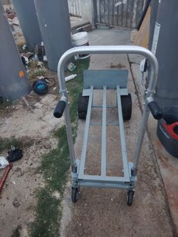 alumua  steel 600 lb convertible folding lift truck