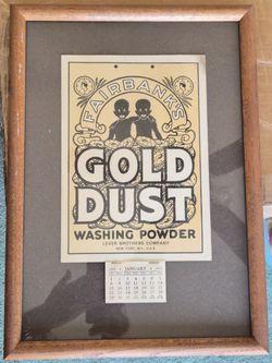 Vintage Gold Dust Washing Powder Calendar