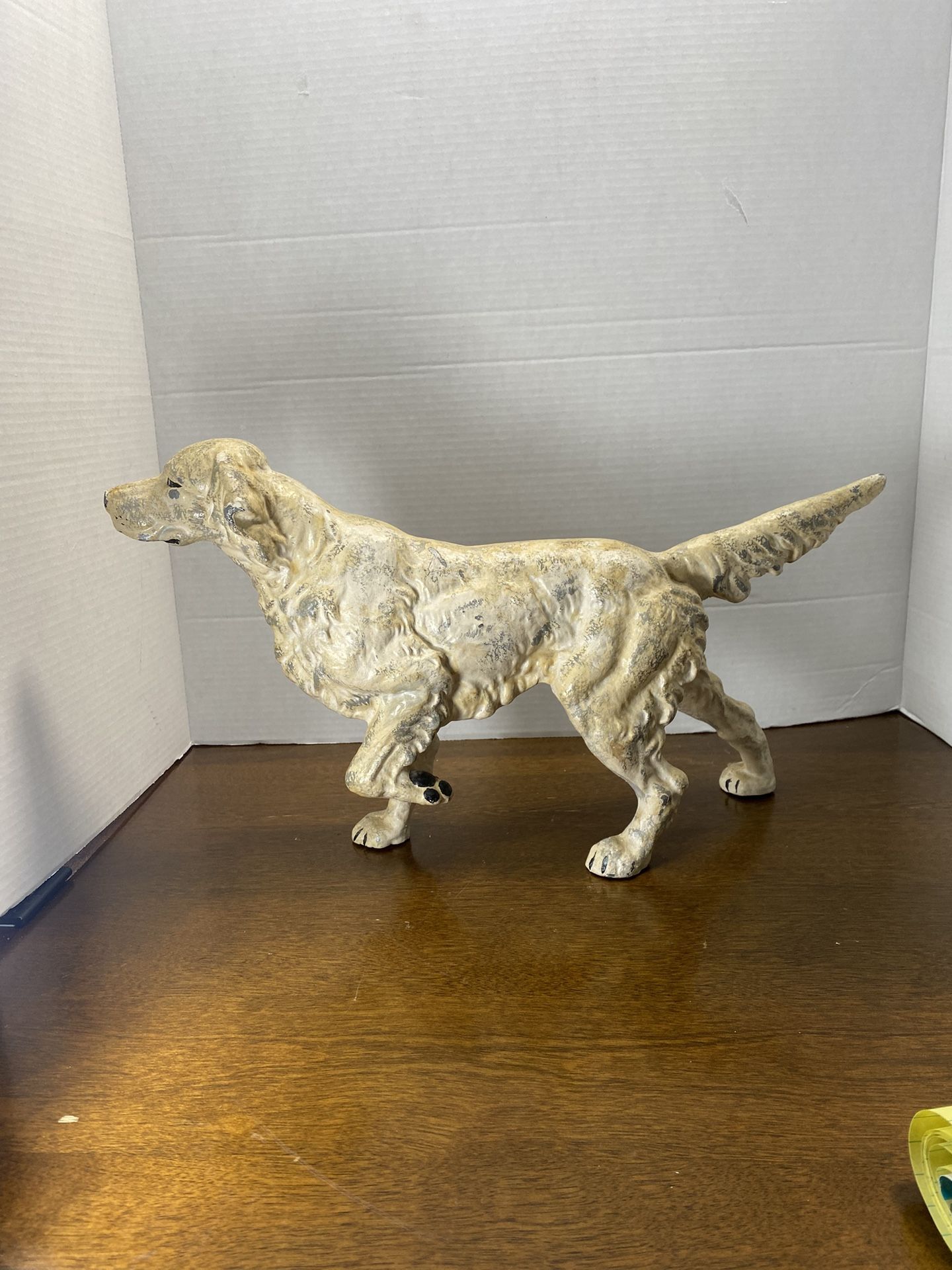 Rare Vintage Cast Iron Large Irish Setter Dog Stop Or Decor Over 3lbs