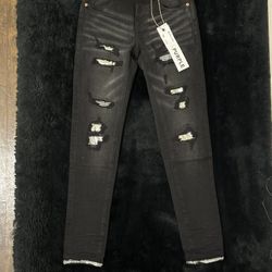 Purple Brand Black Washed Ripped Jeans|Size 28|BNWT🏷️
