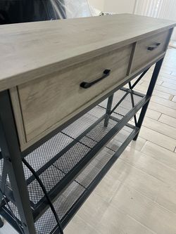 Console Table with electric outlet