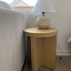 Round End Table - Natural 