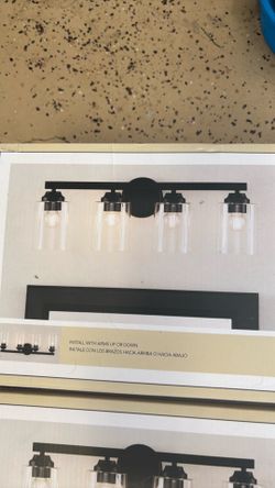 2 Allen + Roth vanity lights matte black