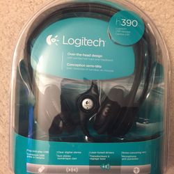 Logitech H390 USB Headset With Mike, NEW