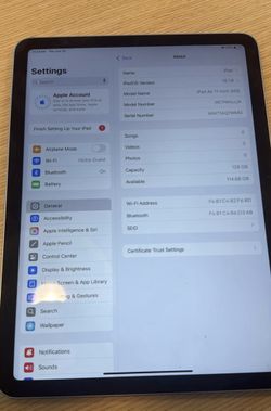 ipad air 128 gbs m3 chip (wifi only)