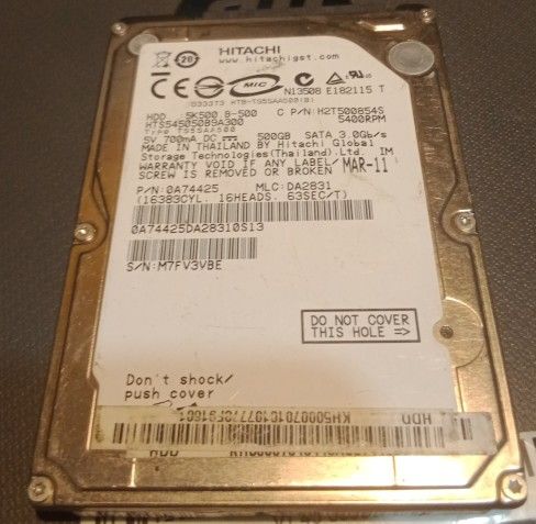 500 GB HARD DRIVE