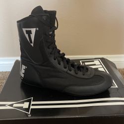 Title Boxing Shoes, Black, Size 8 