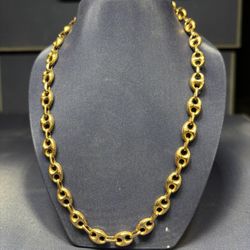 10K Gold Round Puffed Chain