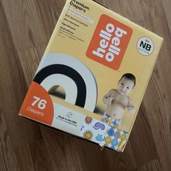 Hello Bello Premium Baby Diapers, Size Newborn, Multicolor, 76ct