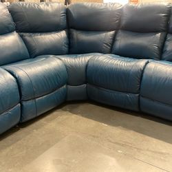 5 Piece Reclining Leather Sectional