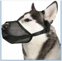Dog Muzzle, Soft Mesh Muzzles for Small Medium Large Dogs, Breathable Adjustable Puppy Muzzles for Grooming Biting Chewing Scavenging, Allows Drinking