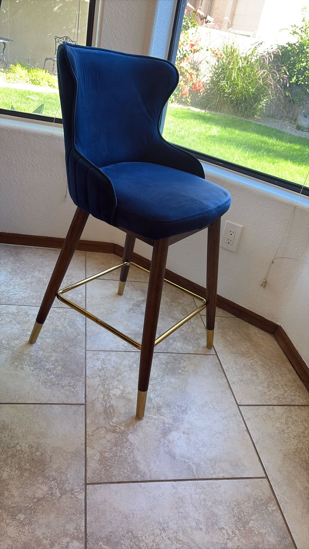 Blue Velvet Stools