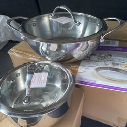 Sartén De 3 QT Y Ollita De 1.5 QT Princess House nueva en su caja
