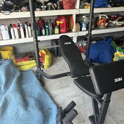 Olympic Weight Bench With Legs, Preacher Curls, Inclines, Declines 
